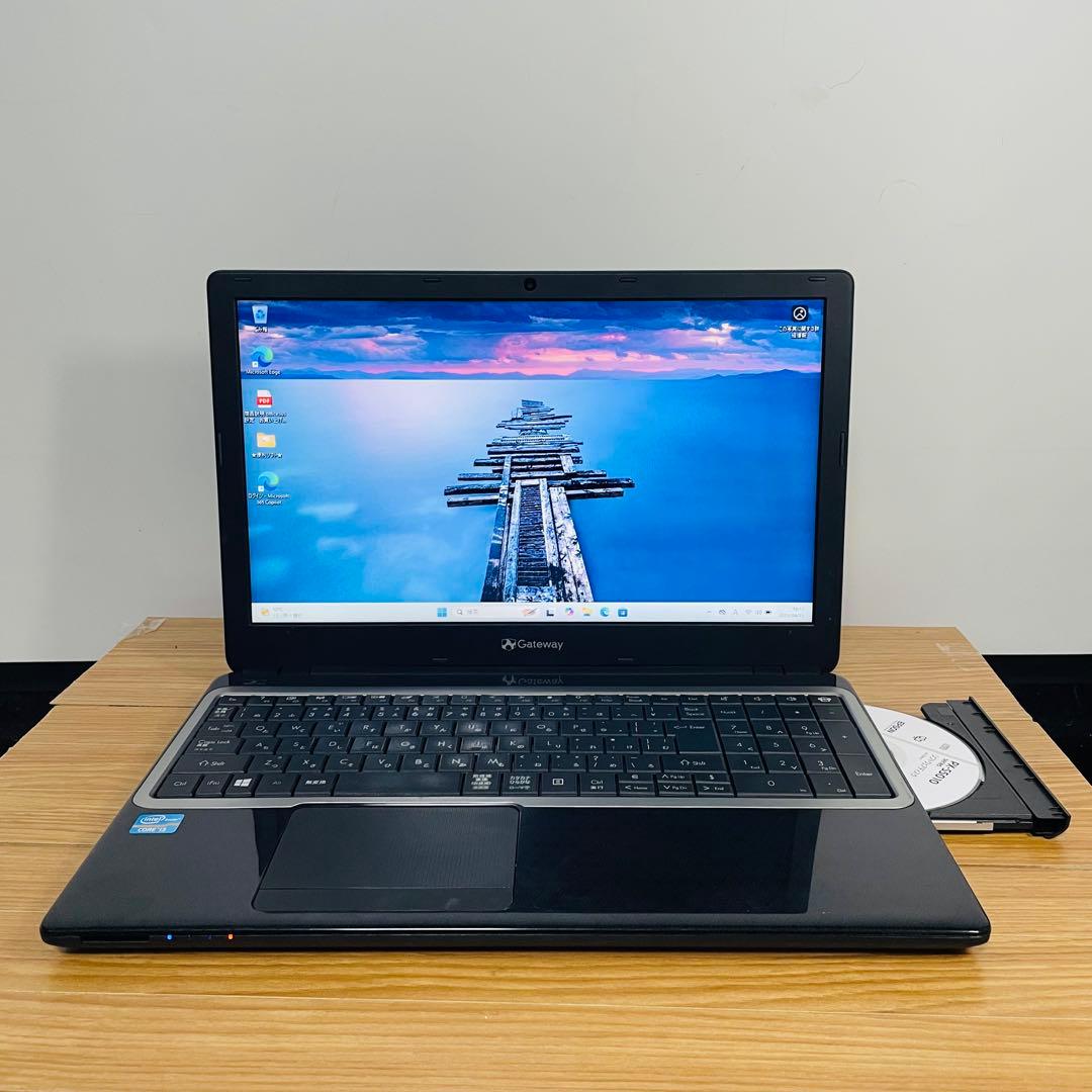 gatewayシルバーWin11 ノートパソコン SSDオフィスDVD