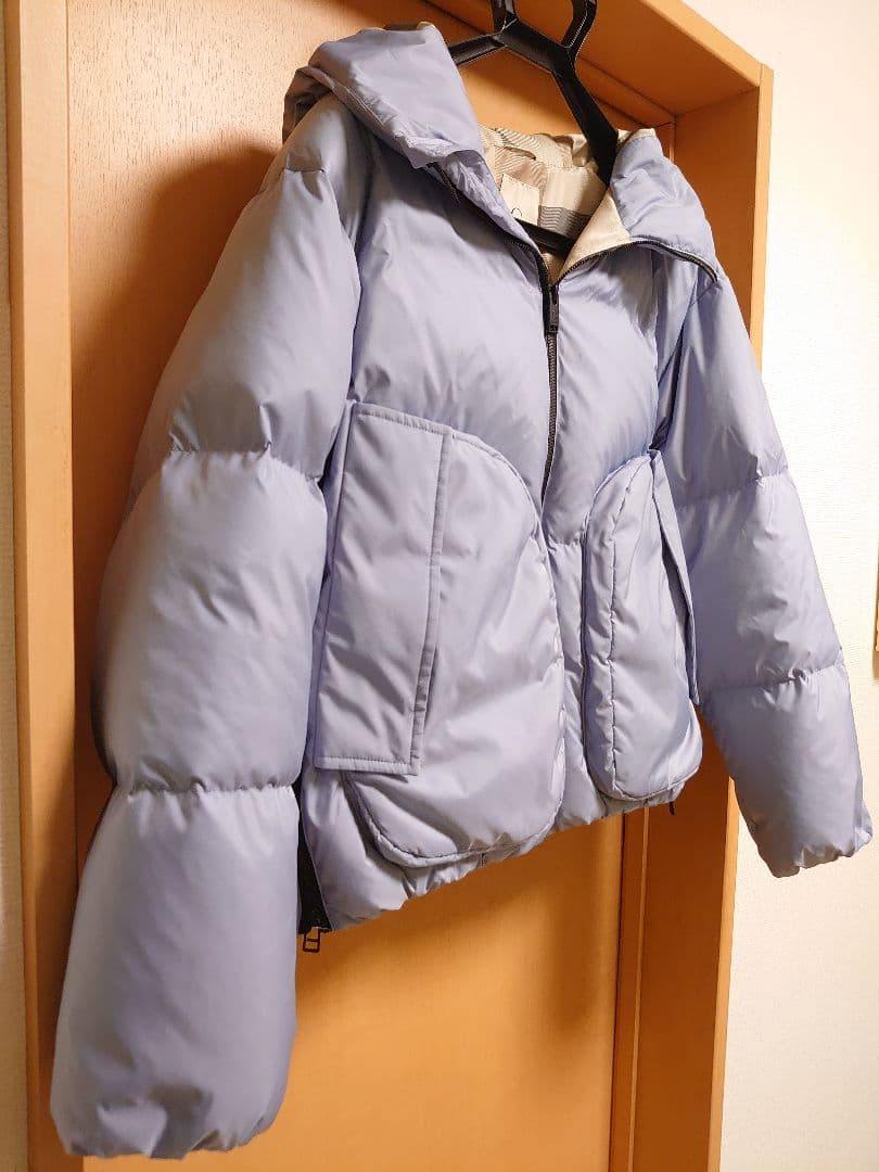 美品 クレストブリッジ ダウンジャケット 短丈 水色