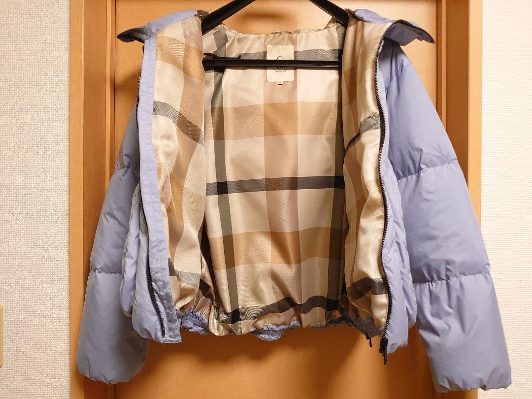 美品 クレストブリッジ ダウンジャケット 短丈 水色