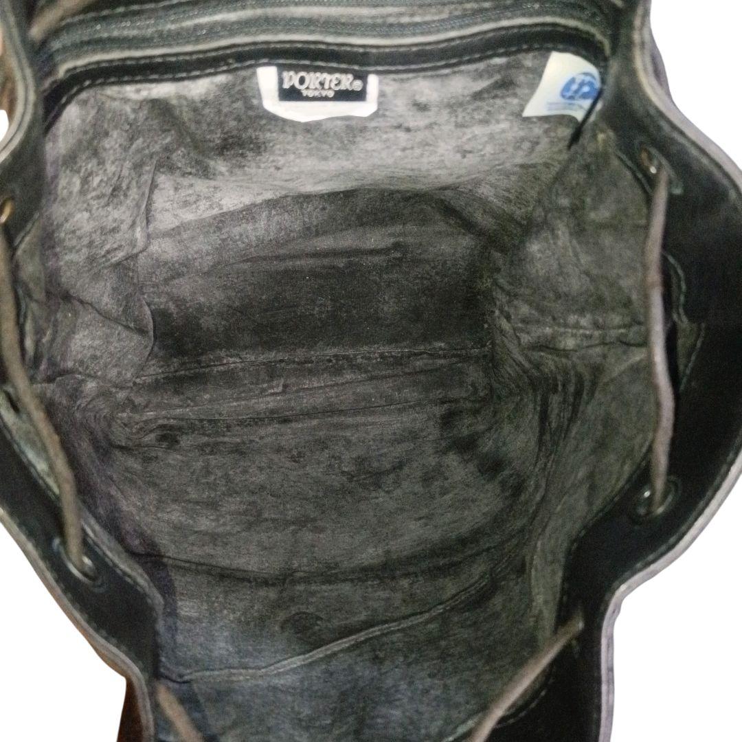 ✨PORTER CORTINA オールレザー フラップ シボ革 リュック 黒