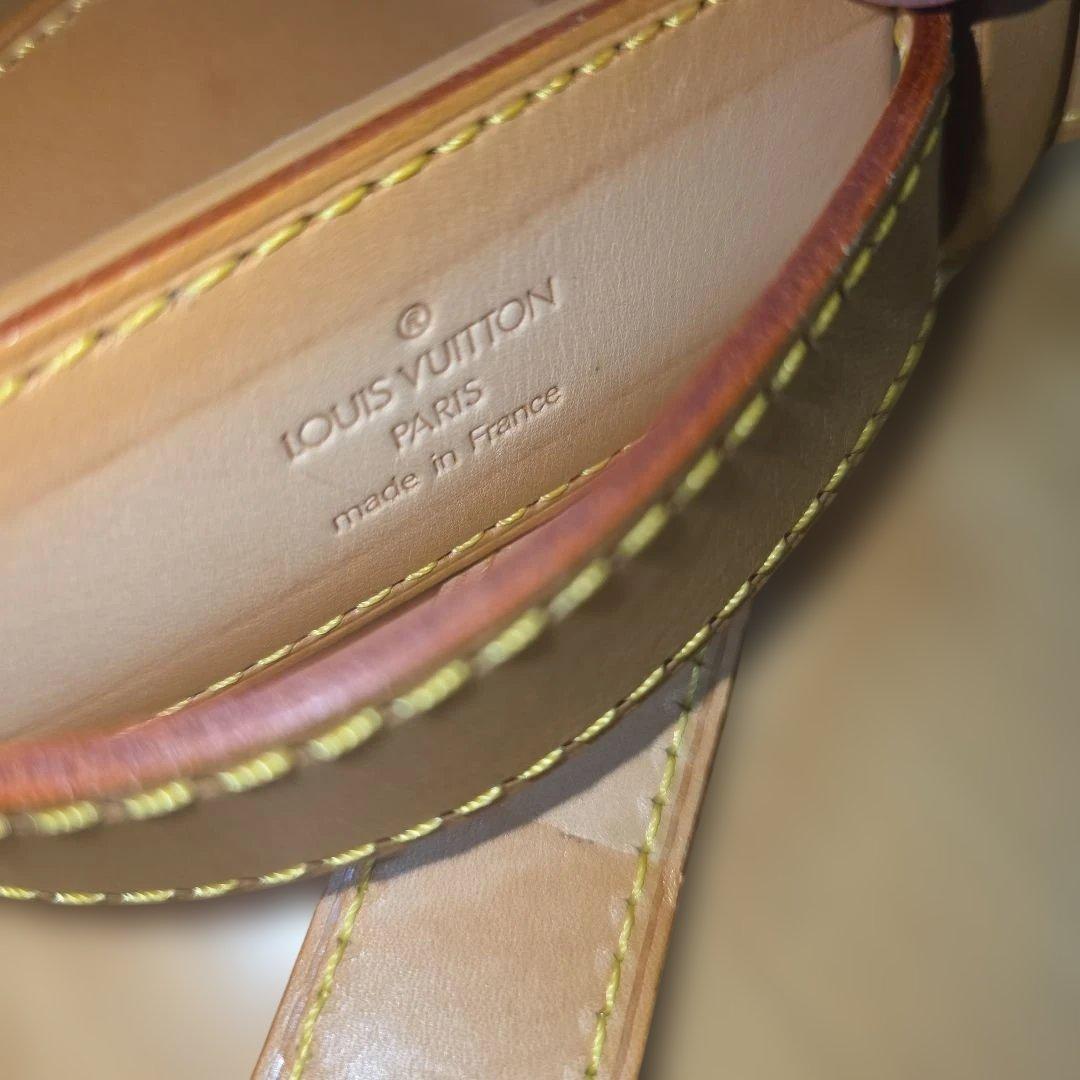 ルイヴィトン　バンドリエールレザーショルダーストラップ、ポワニエ、ネームタグ