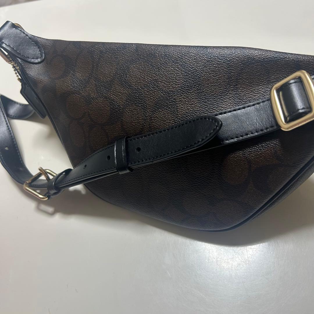 [美品]COACH ボディバッグ ブラウンレザー
