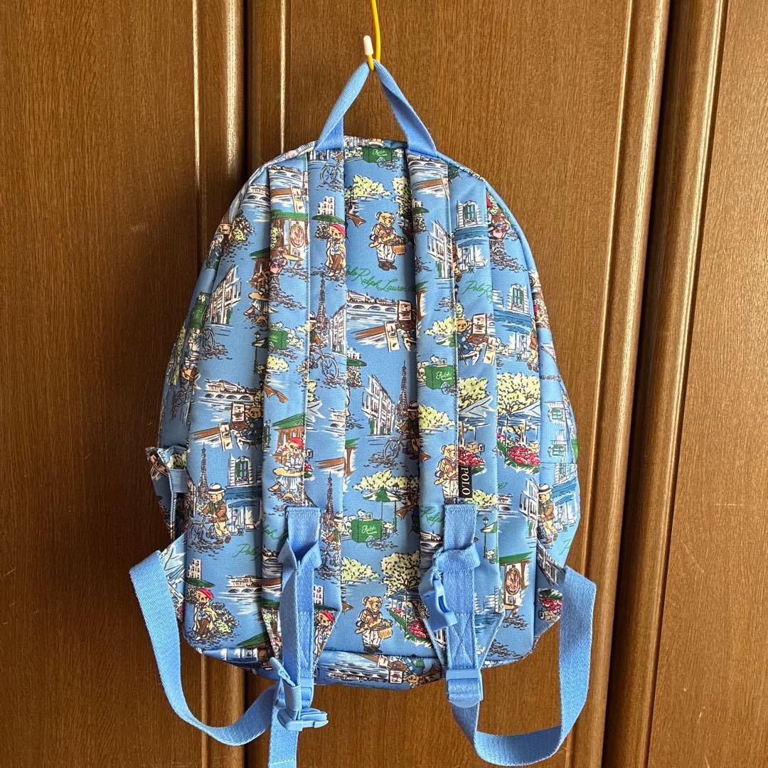 POLO RALPH LAUREN 風景柄リュック 水色