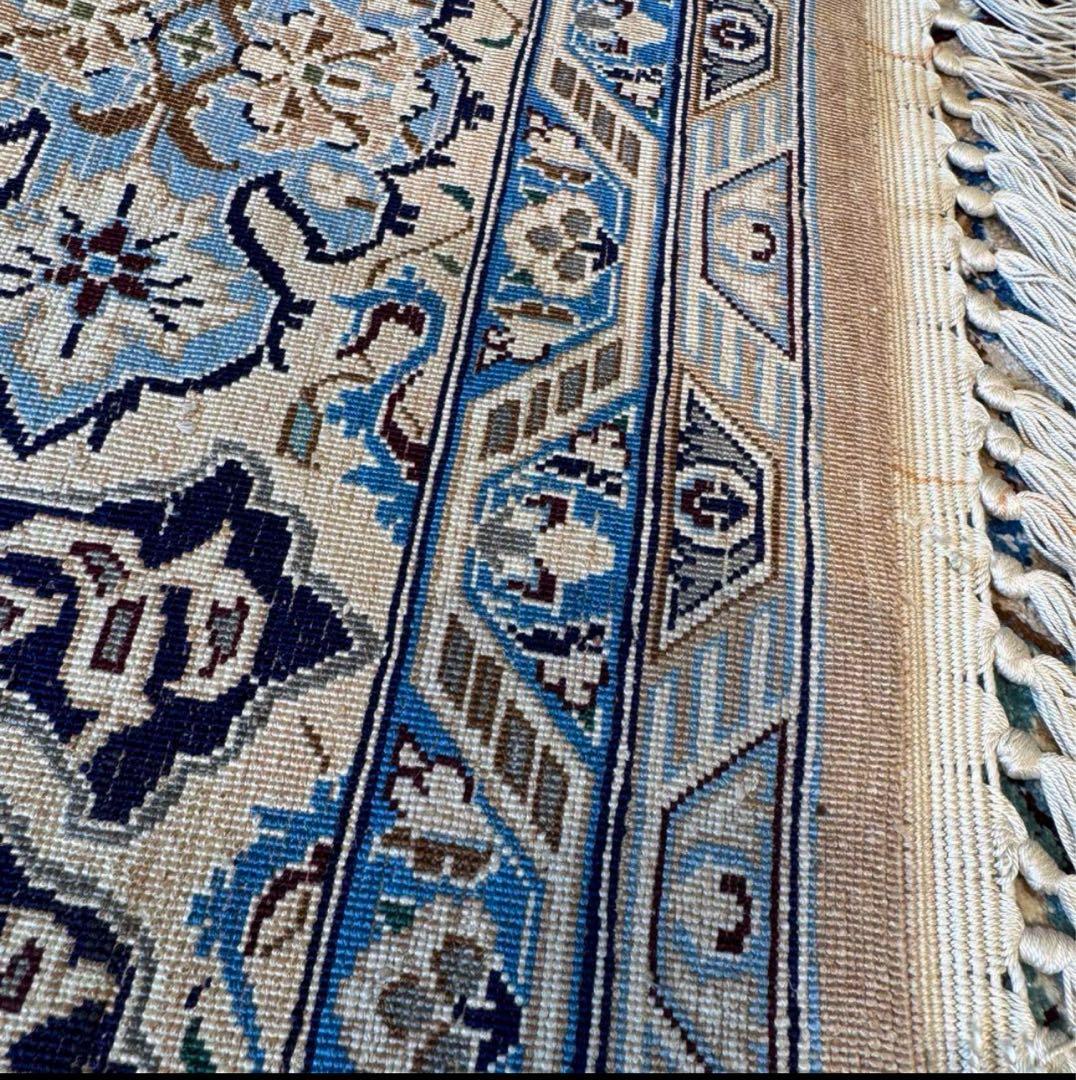 手織りのアンティークペルシャ絨毯 ナイン　ハビビアン