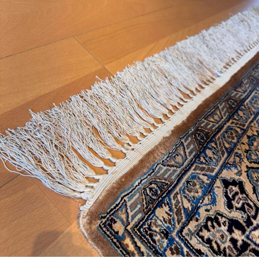 手織りのアンティークペルシャ絨毯 ナイン　ハビビアン