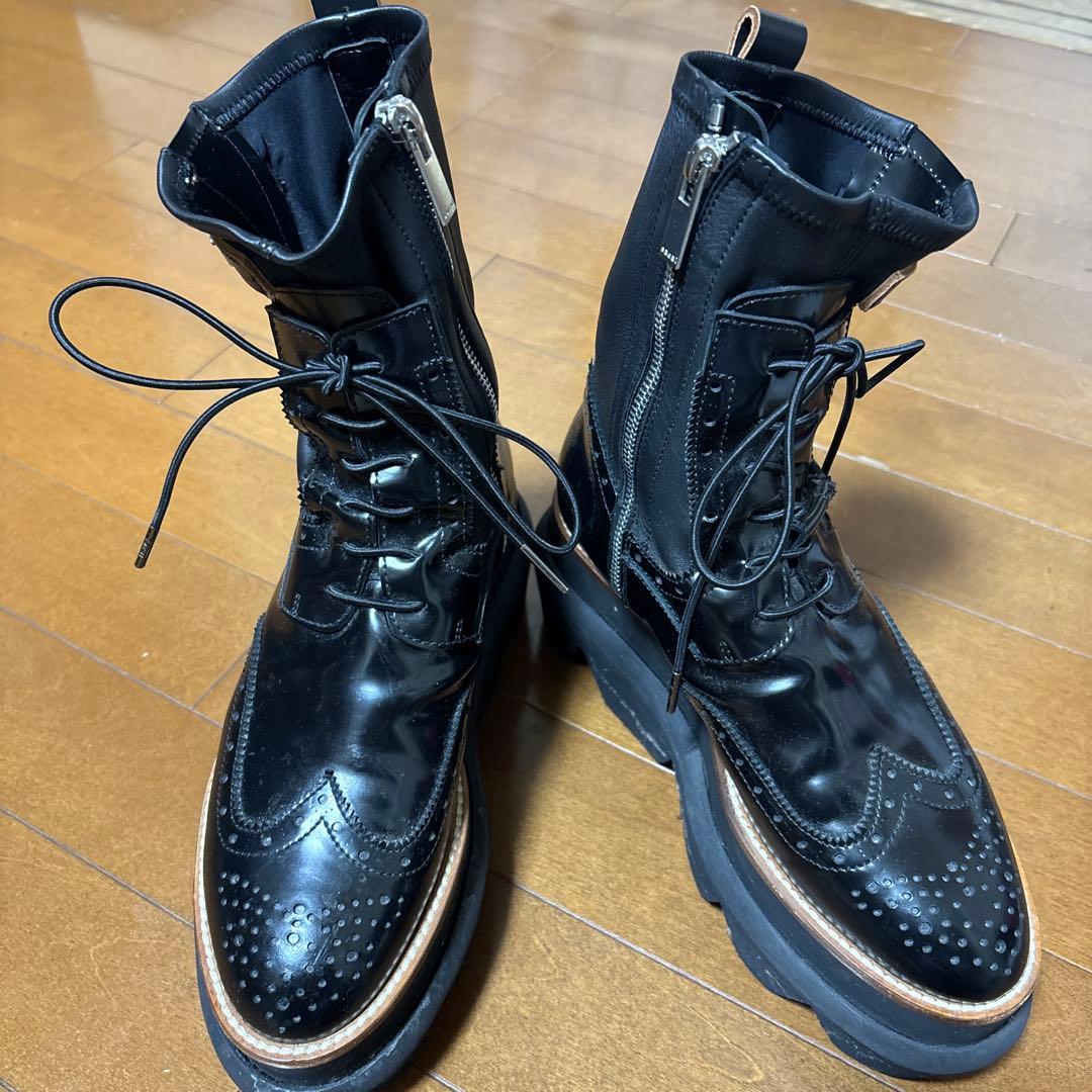 sacai ウイングチップソールブーツ　37