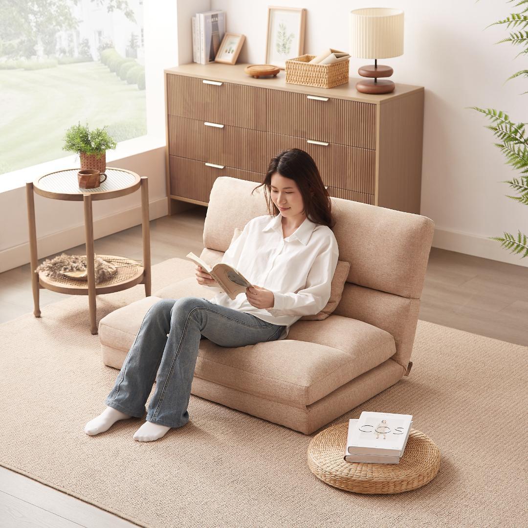 在庫一掃！残り僅か！折りたたみ ソファベッド 座椅子 幅103cm 2人掛け