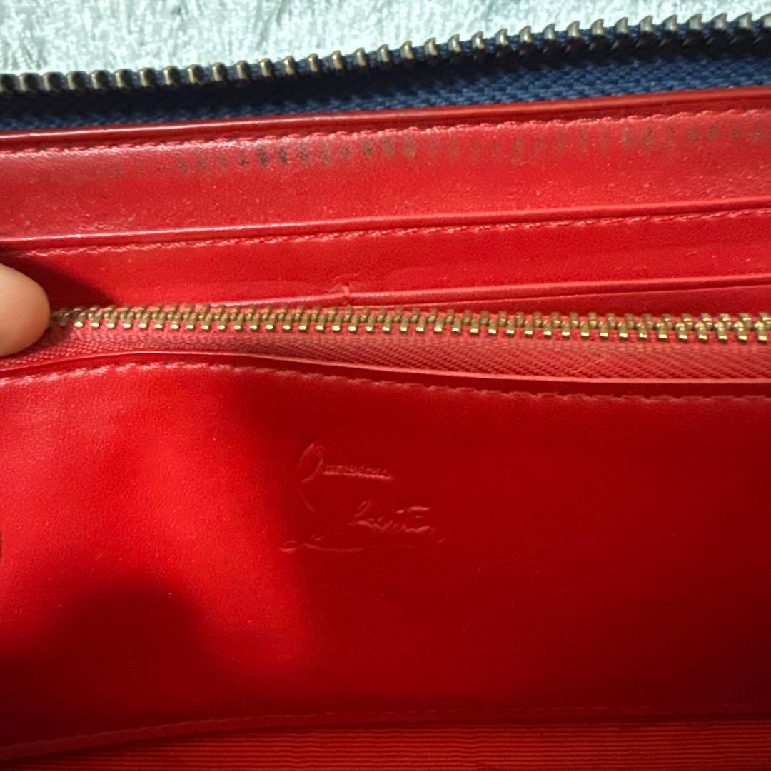 クリスチャン・ルブタン 長財布 ネイビー