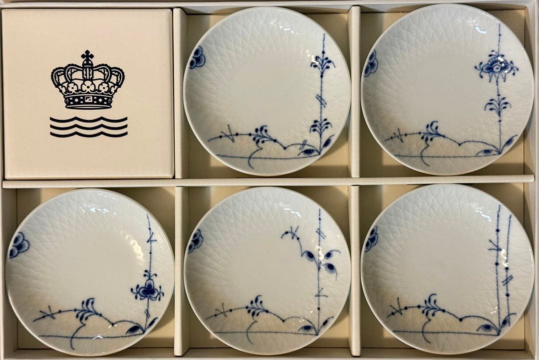 ち*ー様 ロイヤルコペンハーゲン ブルーパルメッテ まめ皿 5枚セット