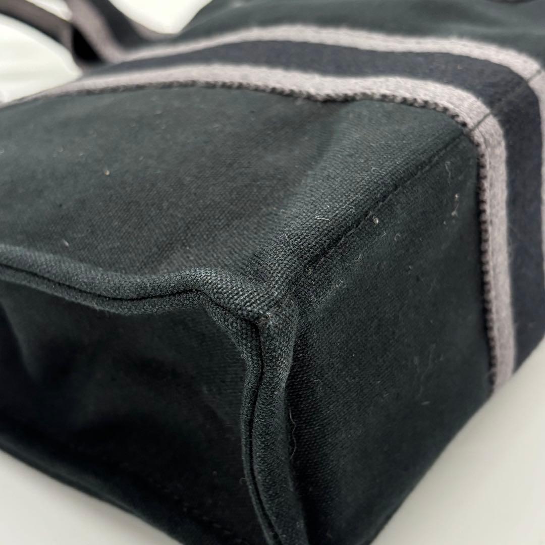 【極美品】HERMES トートPM フールトゥ キャンバス ブラック グレー