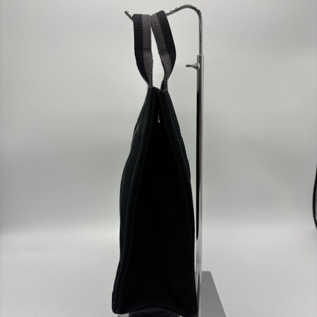 【極美品】HERMES トートPM フールトゥ キャンバス ブラック グレー