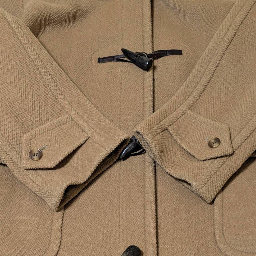 オールドイングランド ダッフルコート ヘリンボーン ベージュ M