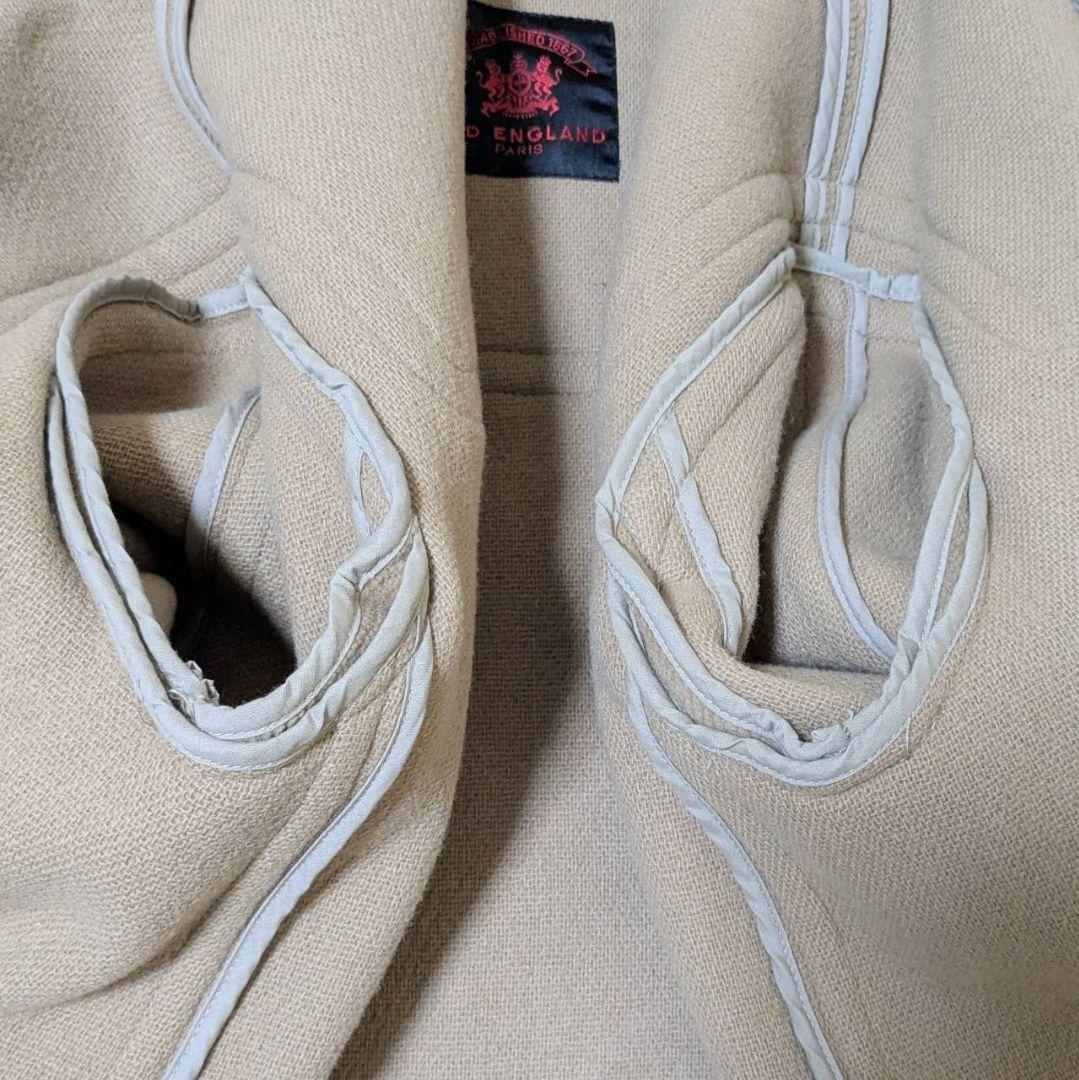 オールドイングランド ダッフルコート ヘリンボーン ベージュ M