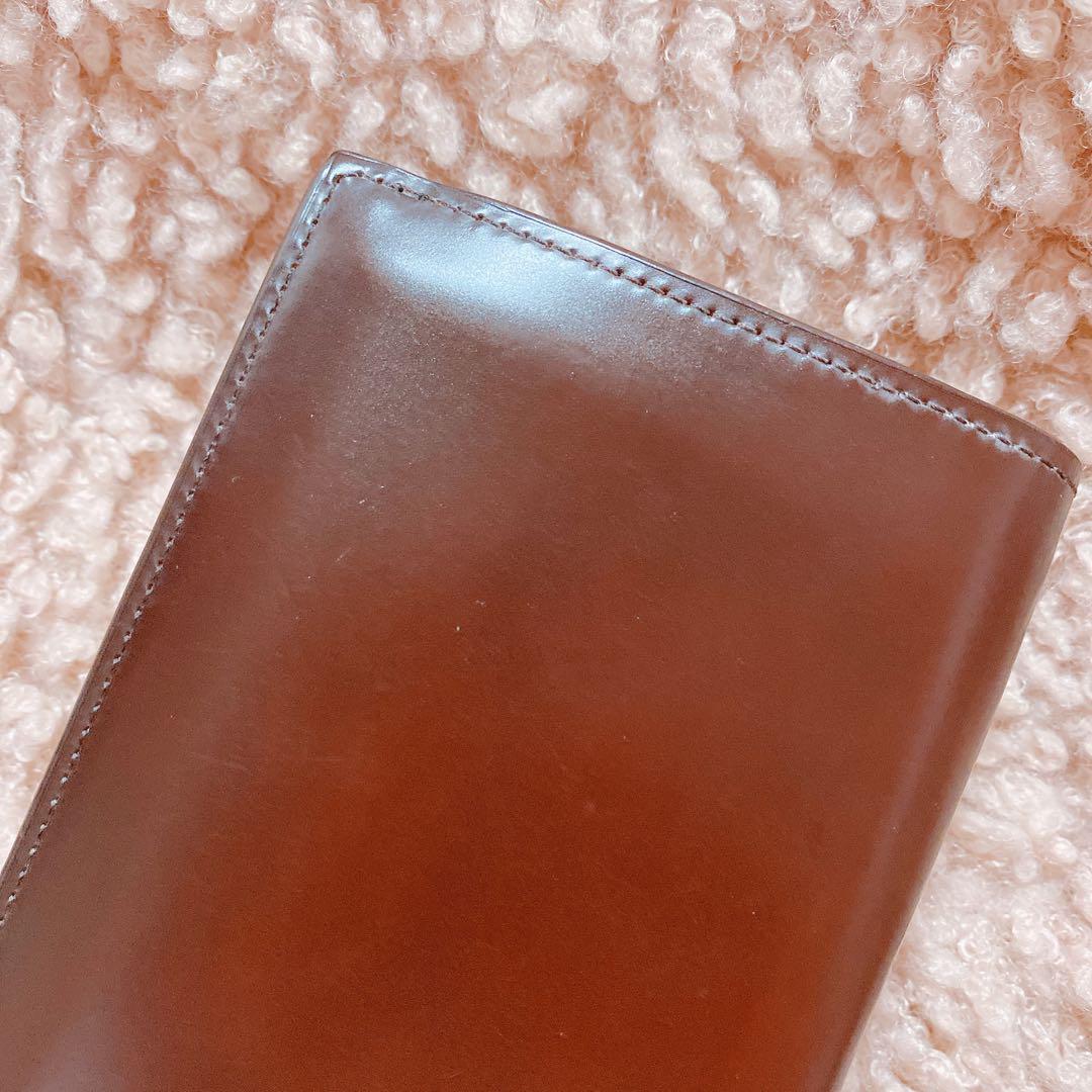 収納力◎✨ ココマイスター 水染めコードバン 長財布 used品 ブラウン