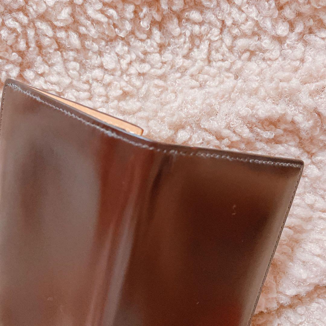 収納力◎✨ ココマイスター 水染めコードバン 長財布 used品 ブラウン