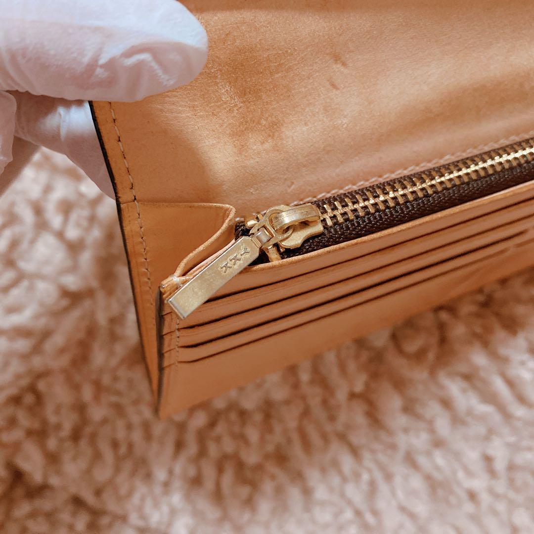 収納力◎✨ ココマイスター 水染めコードバン 長財布 used品 ブラウン