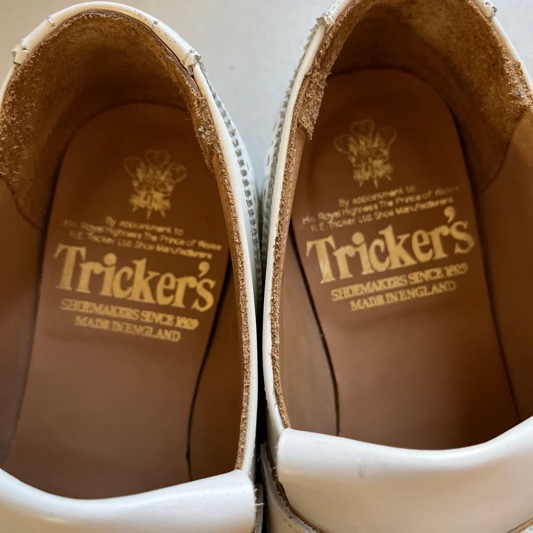 Tricker's ホワイトレザー ローファー