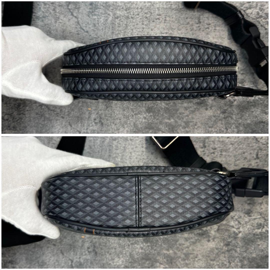 極美品 現行 ✨ダンヒル エンジンターン ショルダー ボディバッグ 総柄