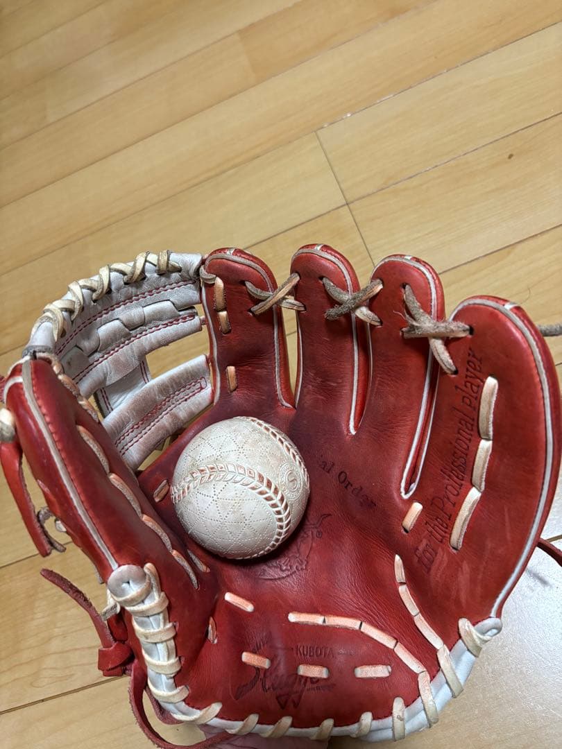 Slugger 軟式グローブ 赤白　オーダー