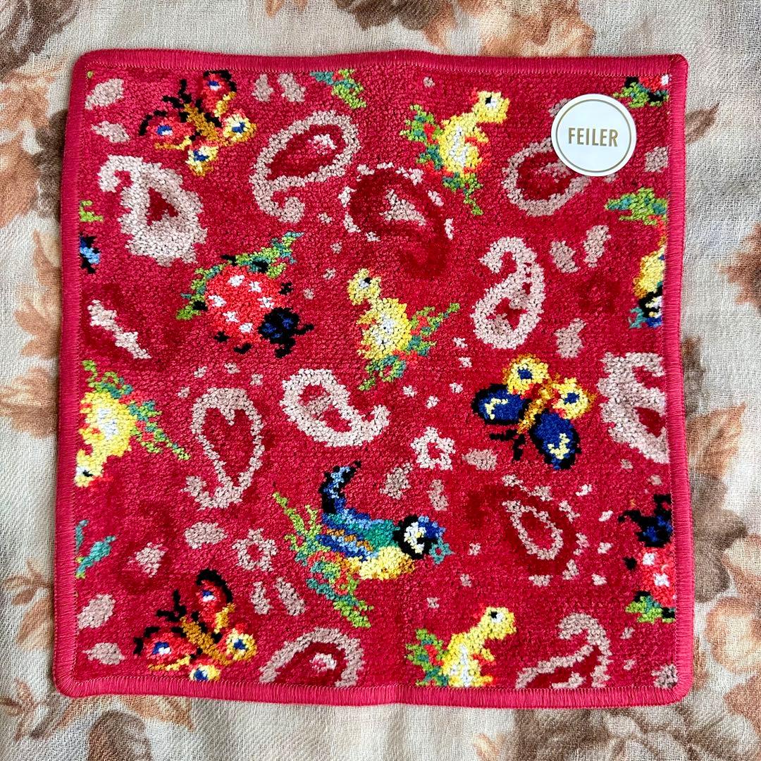 【FEILER】旗艦店限定ハンカチ＆レピヤンリボンショルダーストラップホワイト