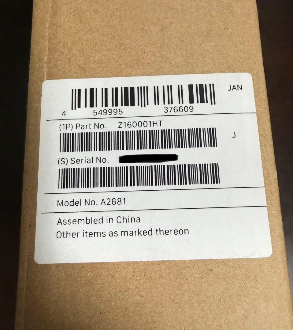 美品 MacBook Air M2 2022 16GB 256GB ミッドナイト