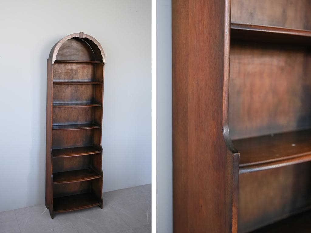 英国アンティーク木製ブックシェルフ/本棚/ラック/飾り棚キャビネット(91-70