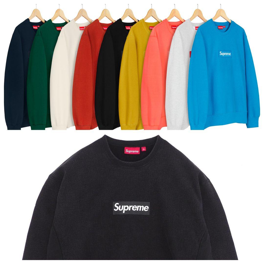 supreme 18aw box logo crewneck 黒スウェット