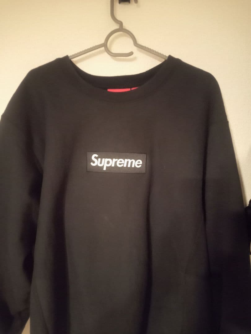 supreme 18aw box logo crewneck 黒スウェット