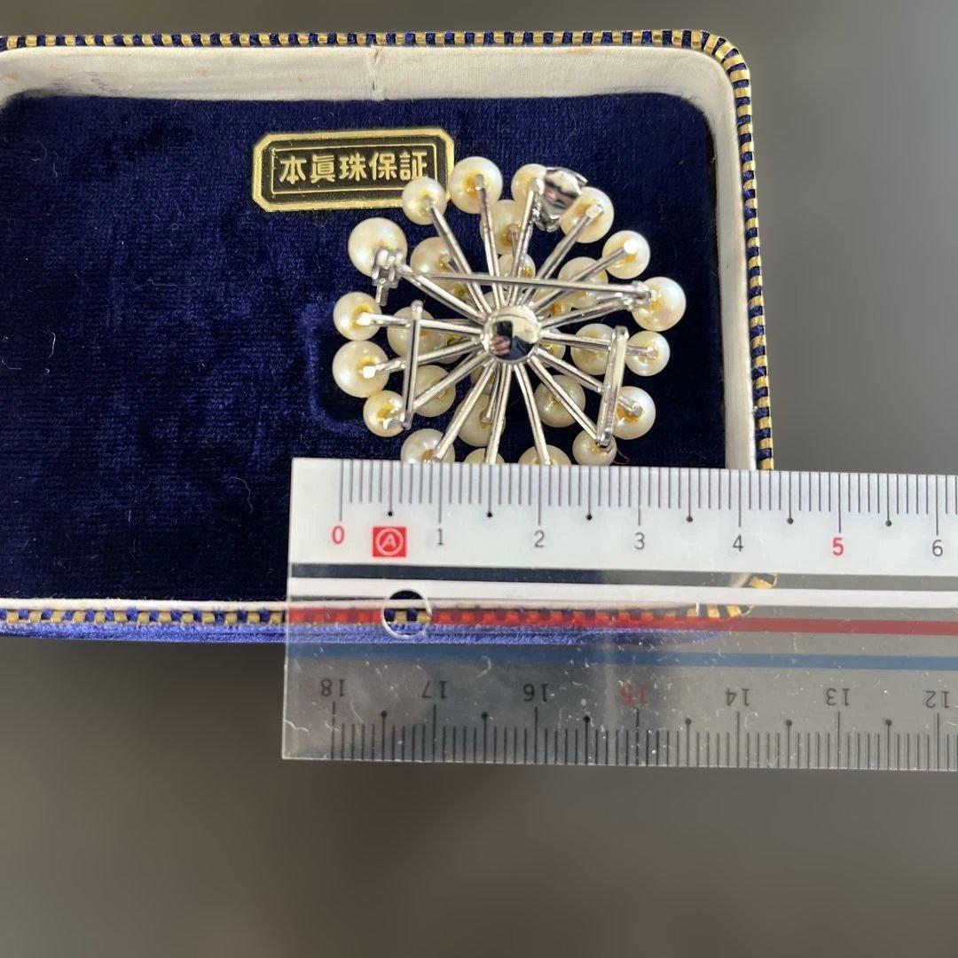 アコヤ本真珠 ブローチ ケース付き