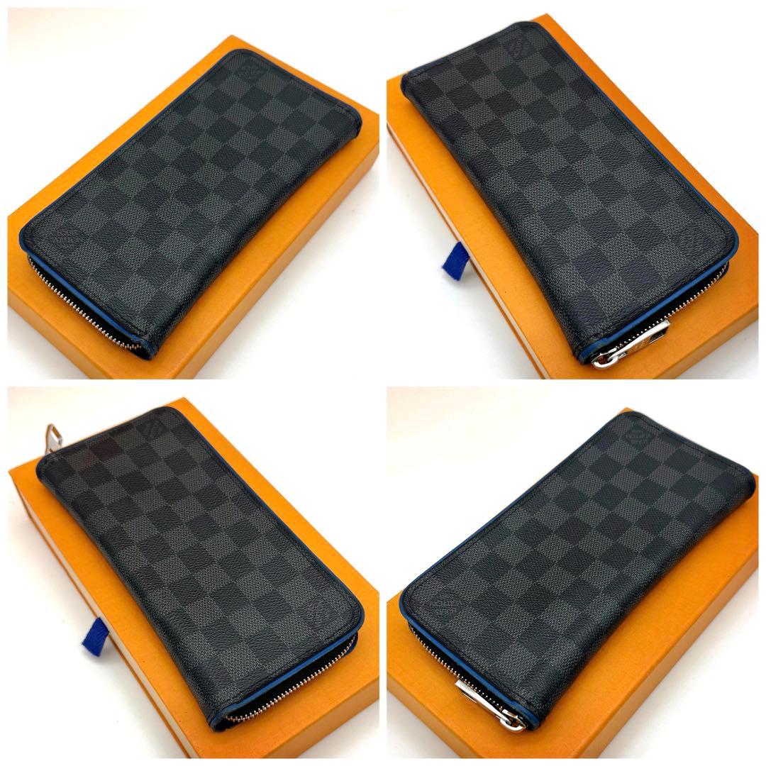 ルイヴィトン ダミエグラフィット ジッピーウォレットヴェルティカル ブルー