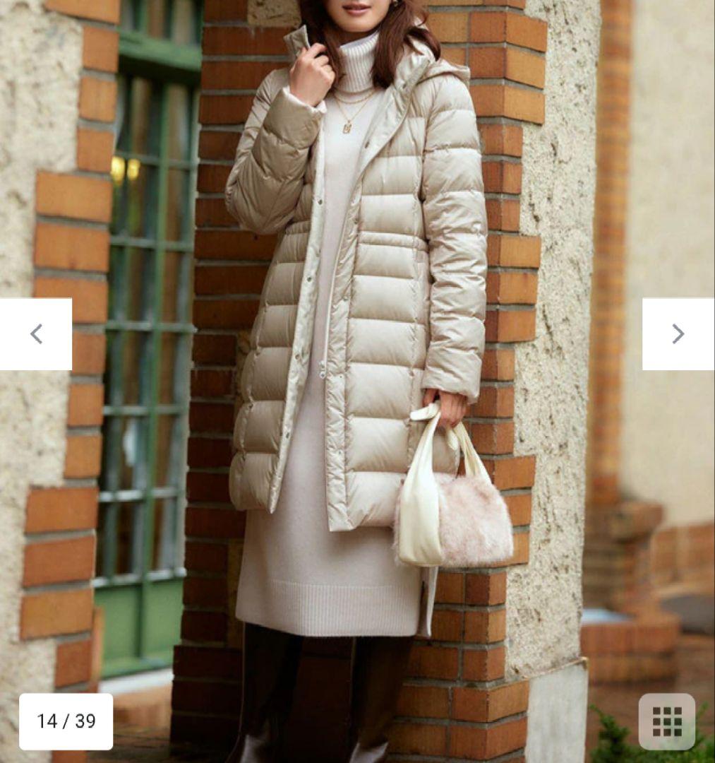 36号　23区今季【VERY掲載/新色追加】シレータフタ ロング ダウンコート