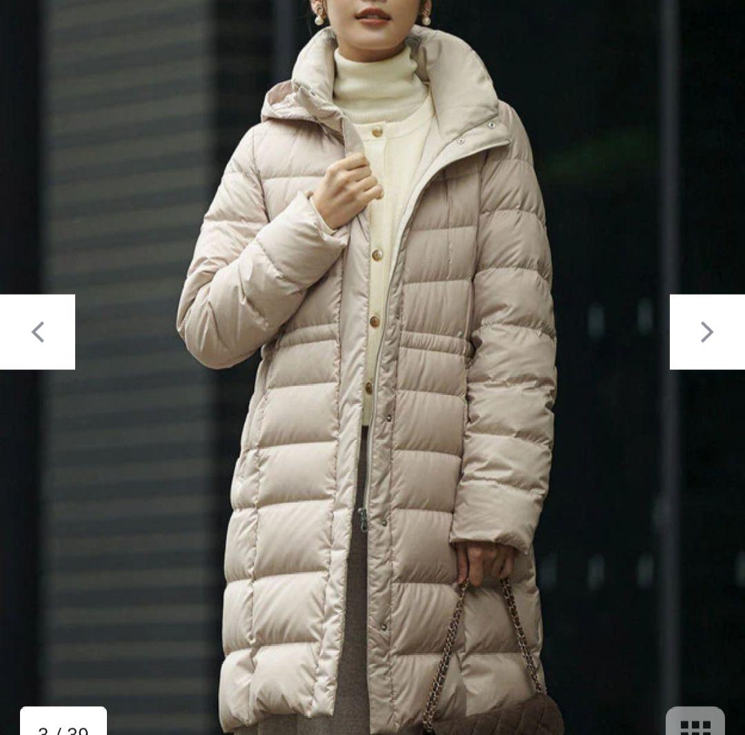 36号　23区今季【VERY掲載/新色追加】シレータフタ ロング ダウンコート