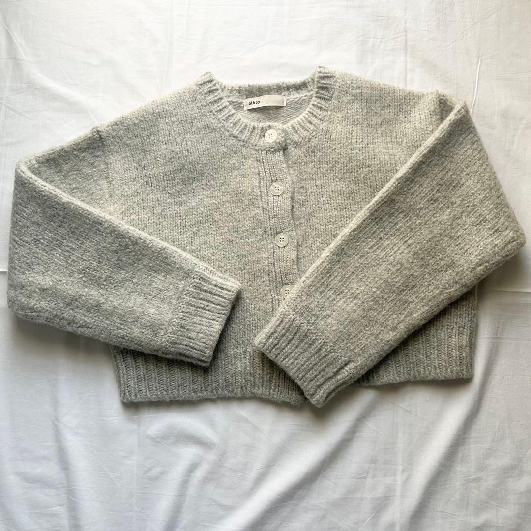 BLACK BY MOUSSY ウールコンパクトカーディガン