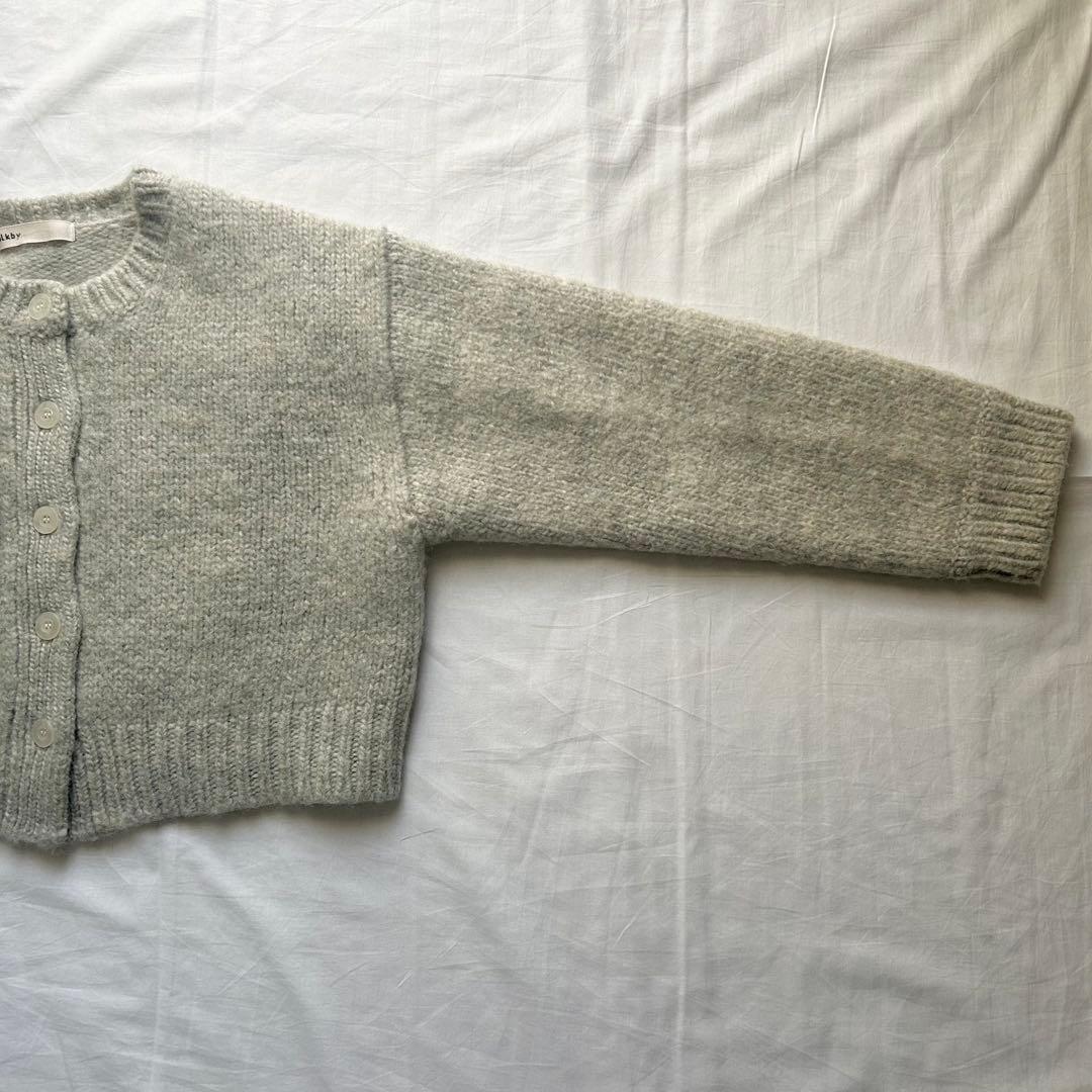 BLACK BY MOUSSY ウールコンパクトカーディガン