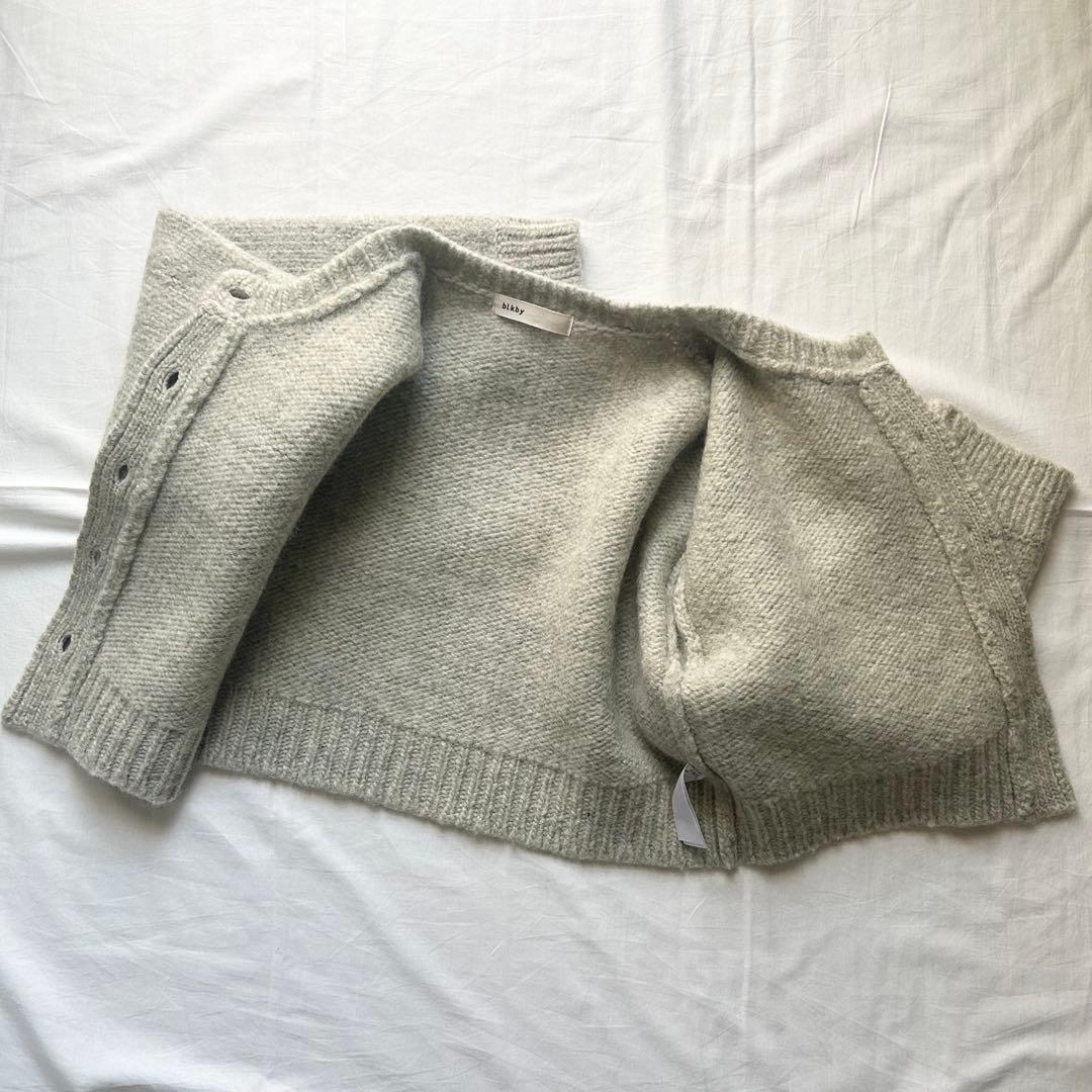 BLACK BY MOUSSY ウールコンパクトカーディガン