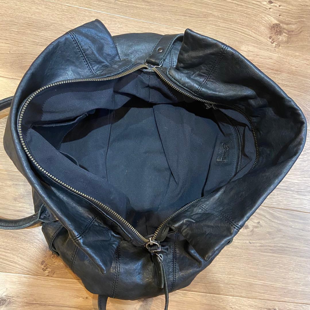 DIESEL ディーゼル A4可 トートバッグ 黒 レザー ショルダーベルト付き