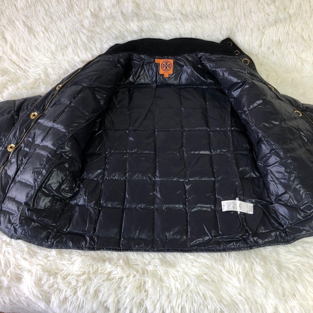 極美品 トリーバーチ ダウンジャケット キルティング 金ボタン ネイビー XS