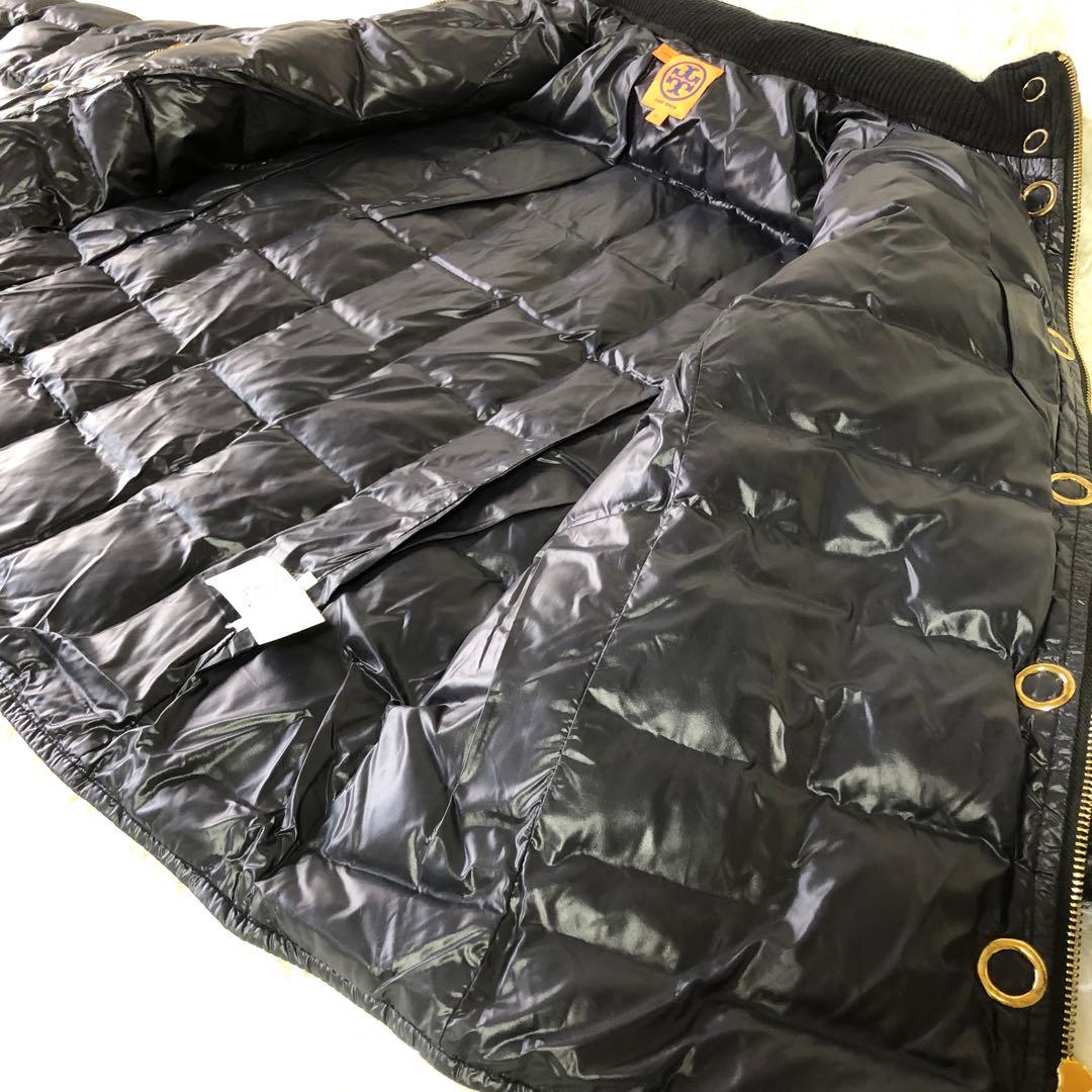 極美品 トリーバーチ ダウンジャケット キルティング 金ボタン ネイビー XS