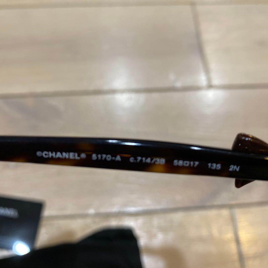 CHANEL シャネル　サングラス ブラウン　べっこう　リボン　美品