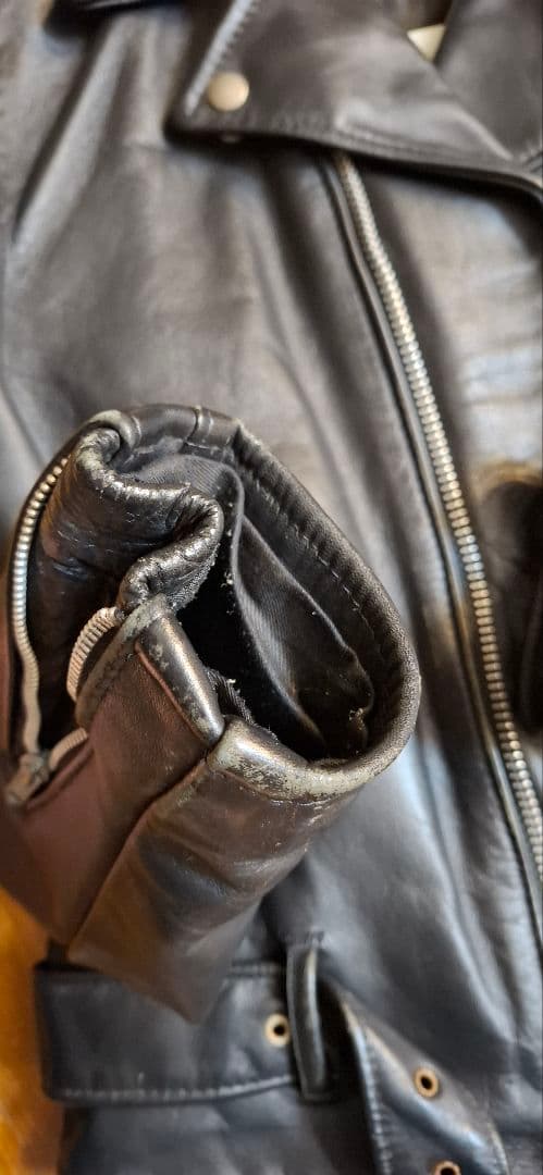 Schott ショット 613 ダブルライダース 36 米国製 星ボタン欠損あり