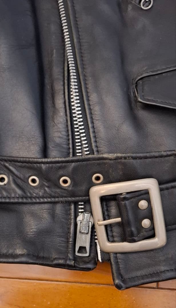 Schott ショット 613 ダブルライダース 36 米国製 星ボタン欠損あり