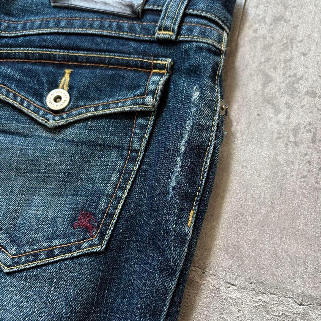 パンツ 00s BURBERRY BLACK LABEL flare jeans y2k