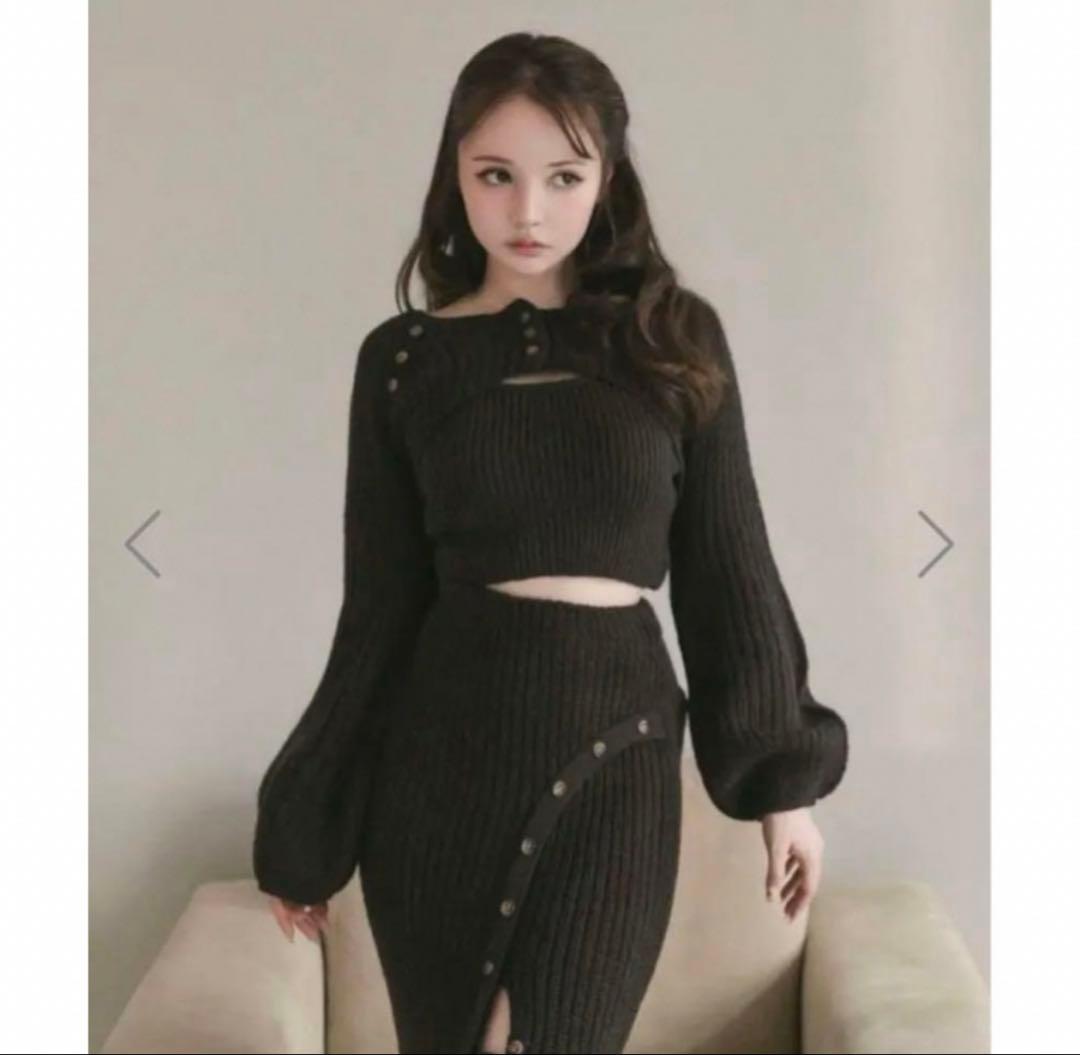 andmary パフィニットセットカーディガン