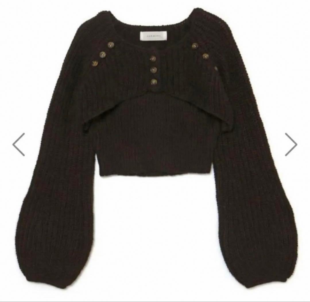 andmary パフィニットセットカーディガン