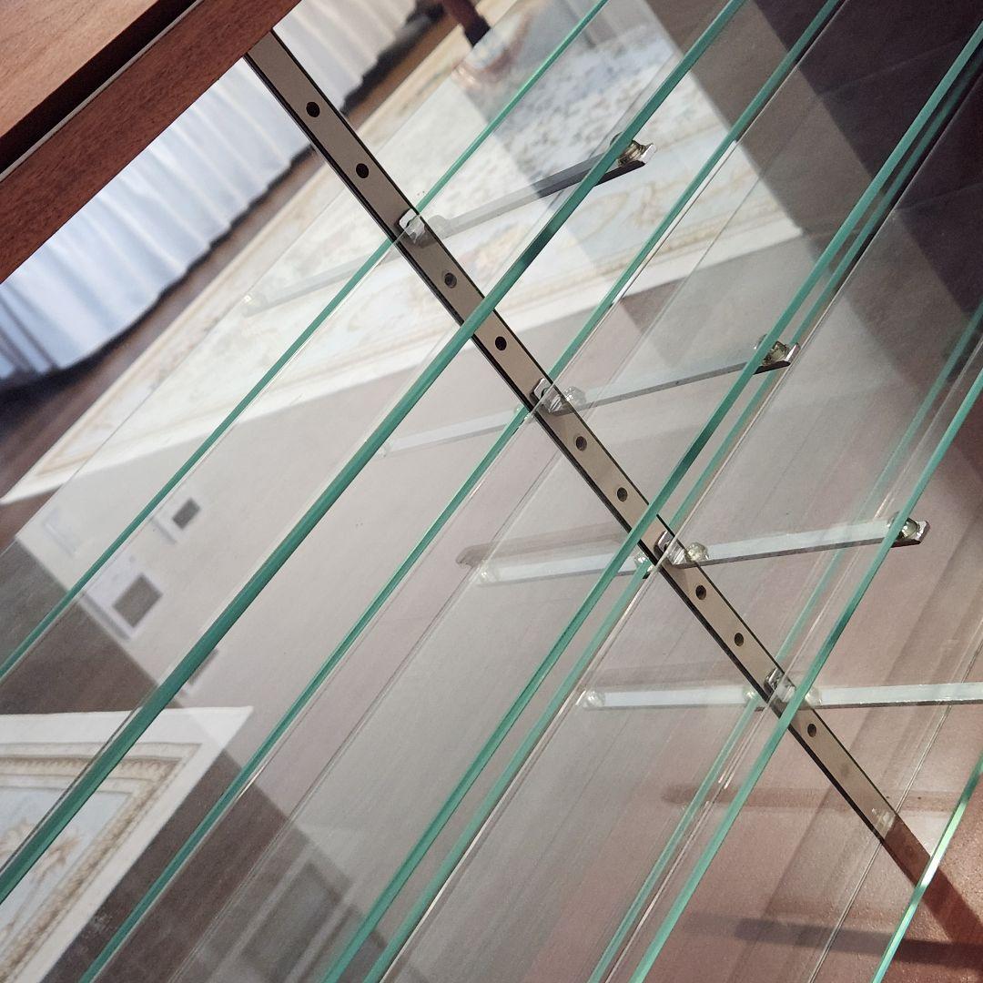 ガラス コレクション ケース レトロ 希少 レトロポップ 背面鏡 ガラス扉