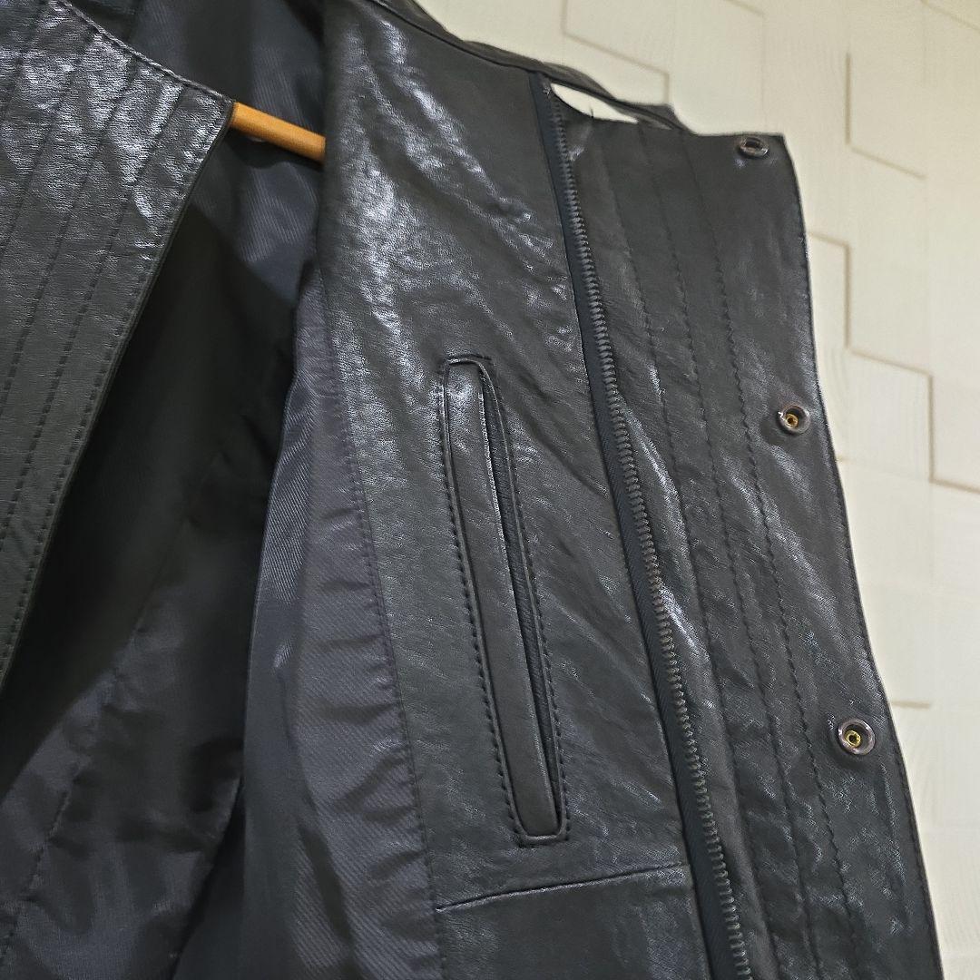 GALAABEND 黒レザーシングルライダースジャケット