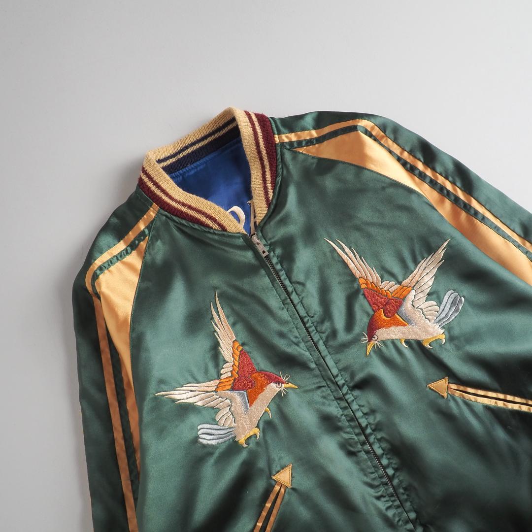 テーラー東洋　スカジャン　スーベニアジャケット　虎　鷹　リバーシブル　美品