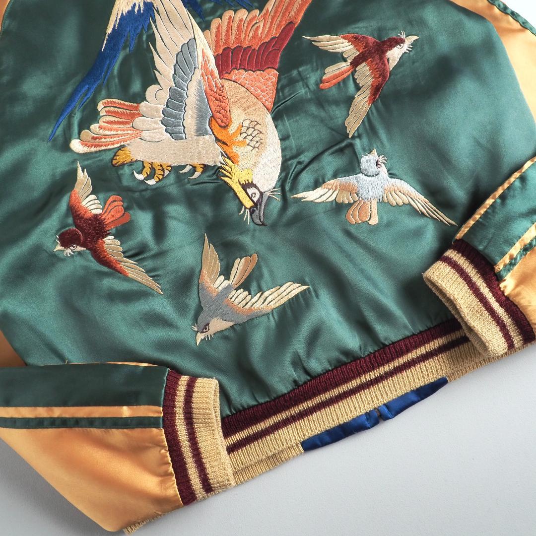 テーラー東洋　スカジャン　スーベニアジャケット　虎　鷹　リバーシブル　美品