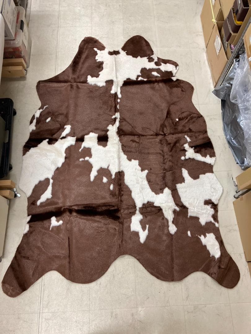 AZUMAYA ラグマット 牛柄 インテリア カントリー