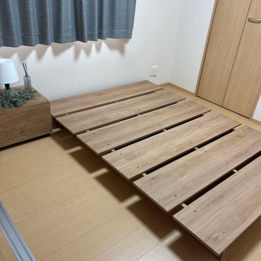 LOWYA すのこベット　ロータイプ　セミダブルベッドフレーム